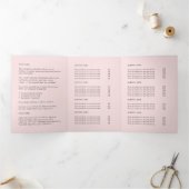 Broschüre Beruflich Blush Pink Trifold (Innenseite)