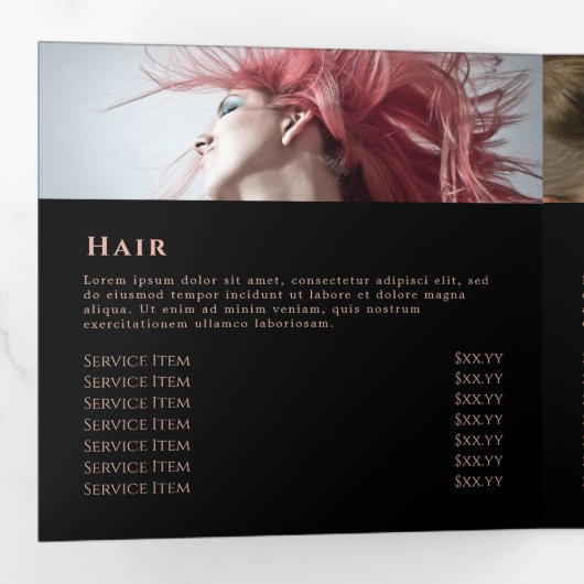 Broschüre Black Agate Trifold (Innen Erste Seite)