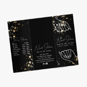 Broschüre "Black Gold Speck Nail Salon Price List"