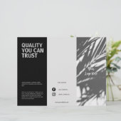 Broschüre "Black & White Modern Business Trifold" (Stehend Vorderseite)