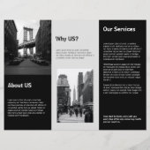 Broschüre "Black & White Modern Business Trifold" (Rückseite)