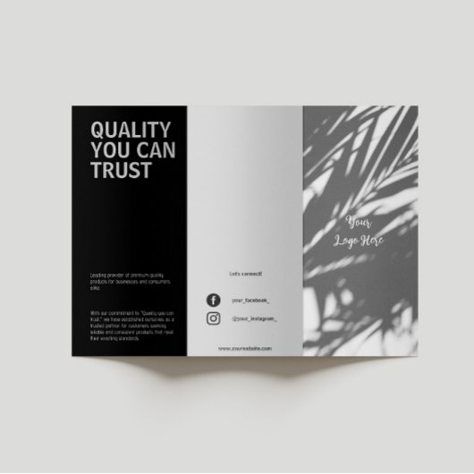 Broschüre "Black & White Modern Business Trifold"