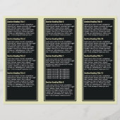 Broschüre "Black Yellow Simple Border" (Rückseite)