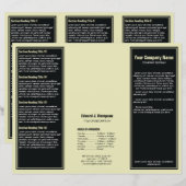 Broschüre "Black Yellow Simple Border" (Vorne/Hinten)