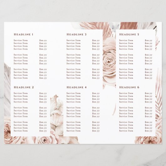 Broschüre Boho Rose (Rückseite)