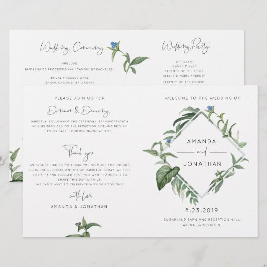 Broschüre "Botanische Grünpflanzen" (Vorne/Hinten)