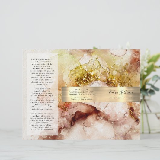 Broschüre "Braungold-Glitzer" (Stehend Vorderseite)