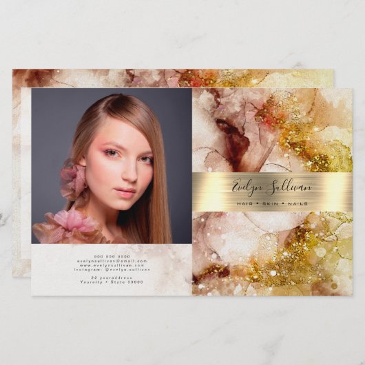 Broschüre "Braungold-Glitzer" (Vorne/Hinten)