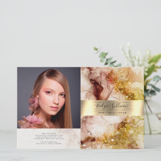 Broschüre "Braungold-Glitzer" (Stehend Vorderseite)