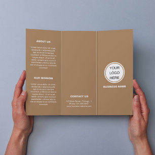 Broschüre "Brown Trifold Brochüre für moderne Gesc
