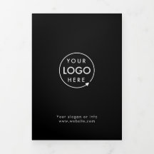 Broschüre "Business Branded Modern Black Faltspur"