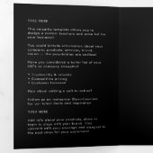 Broschüre "Business Branded Modern Black Faltspur" (Innen Erste Seite)