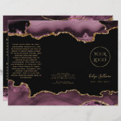 Broschüre "Dark mauve" und "gold agate" (Vorne/Hinten)