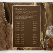 Broschüre Eleganbraun und Gold Agate Trifold (Innenseite Mitte)