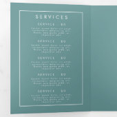 Broschüre "Elegante Wildblume" Dreifach-gefaltete Programmkarte (Innen Erste Seite)