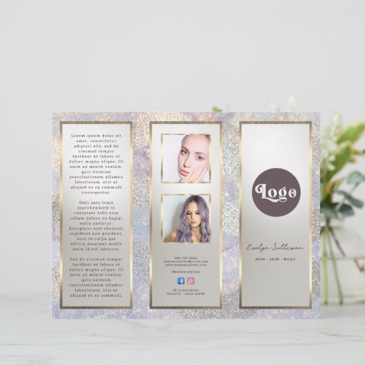 Broschüre "Eleganter Glitzer" (Stehend Vorderseite)