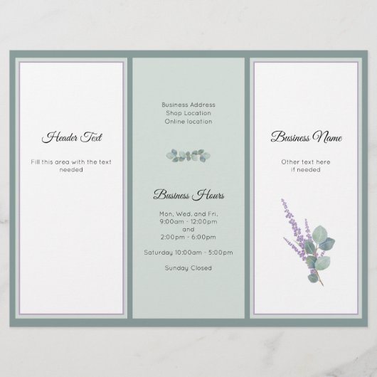 Broschüre Eukalyptus Beruflich Business Foto (Vorne)