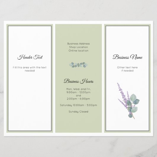 Broschüre Eukalyptus Beruflich Business Foto (Vorne)