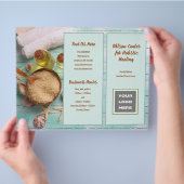 Broschüre Faltblauer Wellness-Center (Hand)