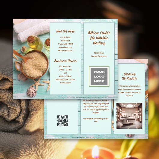 Broschüre Faltblauer Wellness-Center