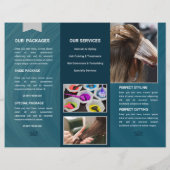 Broschüre Friseur Salon und Barbershop Trifold (Rückseite)
