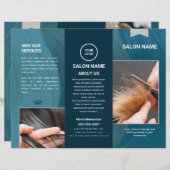Broschüre Friseur Salon und Barbershop Trifold (Vorne/Hinten)