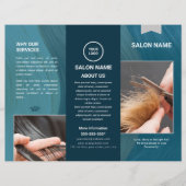 Broschüre Friseur Salon und Barbershop Trifold (Vorderseite)