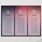 Broschüre für die Fitness "Aerial Yoga Meditation" (Hinten)