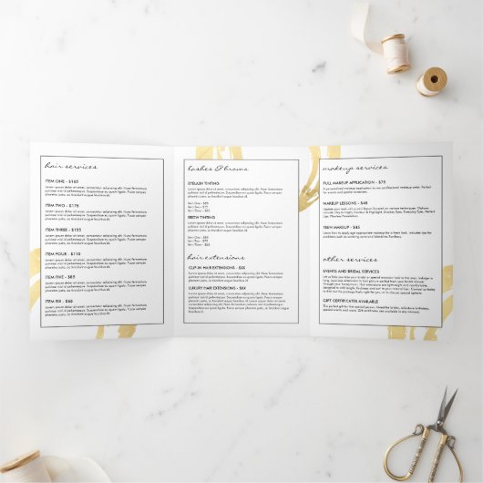 Broschüre für die Logokombination Luxe Imitate Gol (Innenseite)