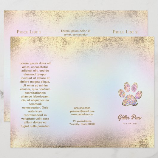 Broschüre für Heimtiersalon (Vorne/Hinten)