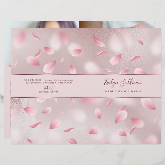 Broschüre für Imitate im Menü "Blume" (Vorne/Hinten)