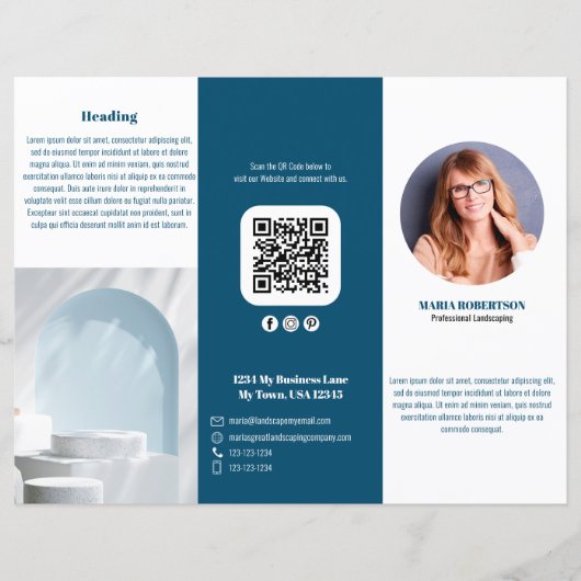 Broschüre für Minimalistische Logos oder Fotos (Vorderseite)