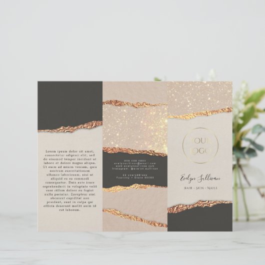 Broschüre "Gold Black Shimmer" (Stehend Vorderseite)