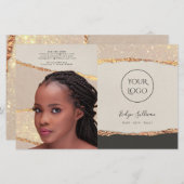 Broschüre "Gold Black Shimmer Paper Bifold" (Vorne/Hinten)