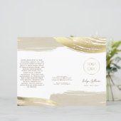 Broschüre "Gold Paint Brush Strokes" (Stehend Vorderseite)