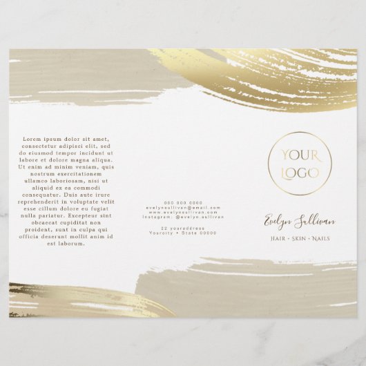 Broschüre "Gold Paint Brush Strokes" (Vorderseite)