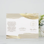 Broschüre "Gold Paint Brush Strokes" (Stehend Vorderseite)