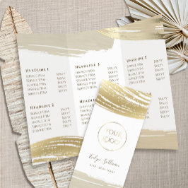 Broschüre "Gold Paint Brush Strokes"