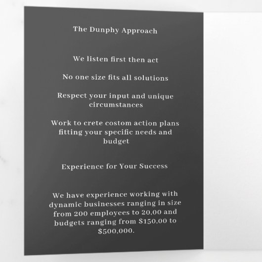 Broschüre "Grau und Rot" (Innen Erste Seite)