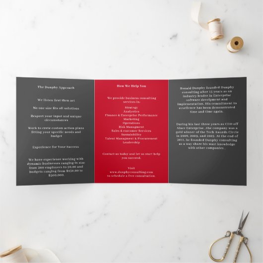 Broschüre "Grau und Rot" (Innenseite)