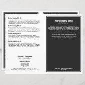 Broschüre "Grau White Simple Border" (Vorne/Hinten)