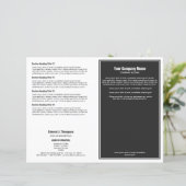 Broschüre "Grau White Simple Border" (Stehend Vorderseite)