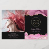 Broschüre "hot pink agate bifold" (Vorderseite)