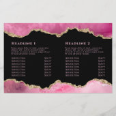 Broschüre "hot pink agate bifold" (Rückseite)