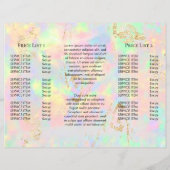 Broschüre "Imitate iridescent opal" (Rückseite)