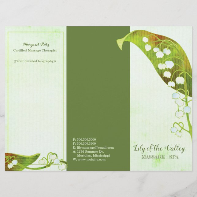 Broschüre Lily of the Valley Business Tri-Fold (Vorderseite)