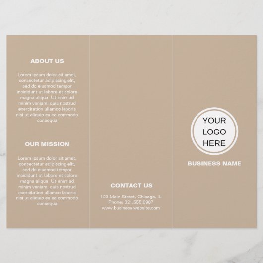 Broschüre "Minimalistische Geschäftslogos und Text (Vorderseite)