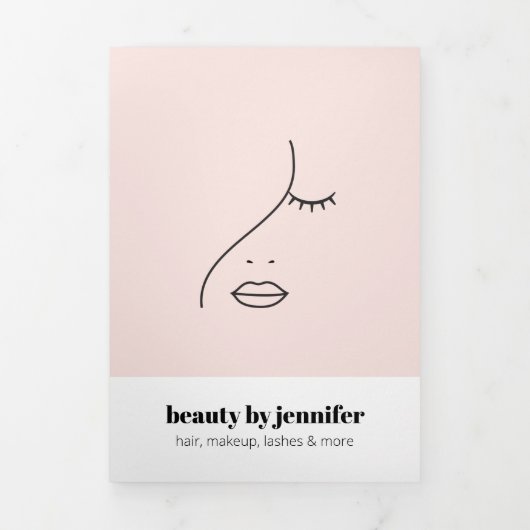 Broschüre "Minimalistisches Gesicht Schönheitslogo (Cover)