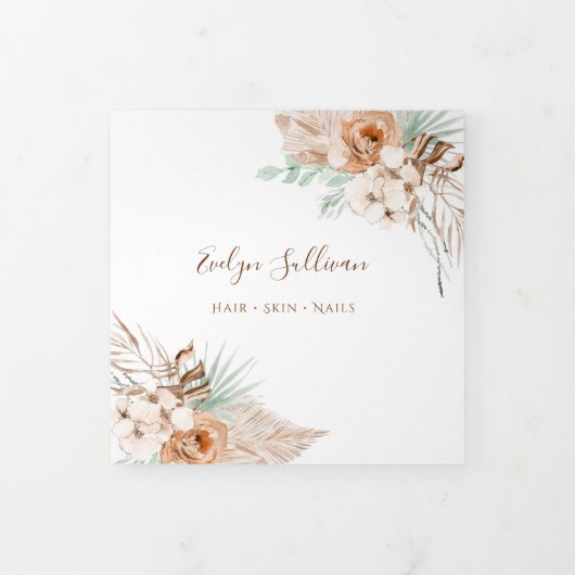 Broschüre mit Beige und Minze (Cover)