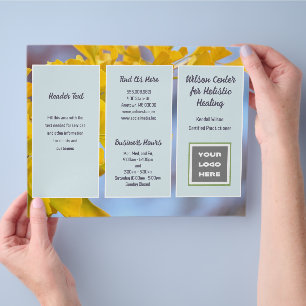 Broschüre mit gegliederten Gingko-Geschäftslogos